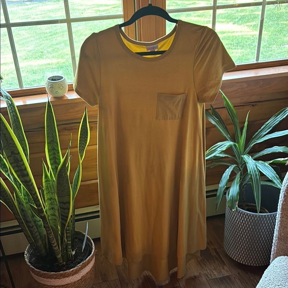 LuLaRoe Golden Short Sleeve Dress